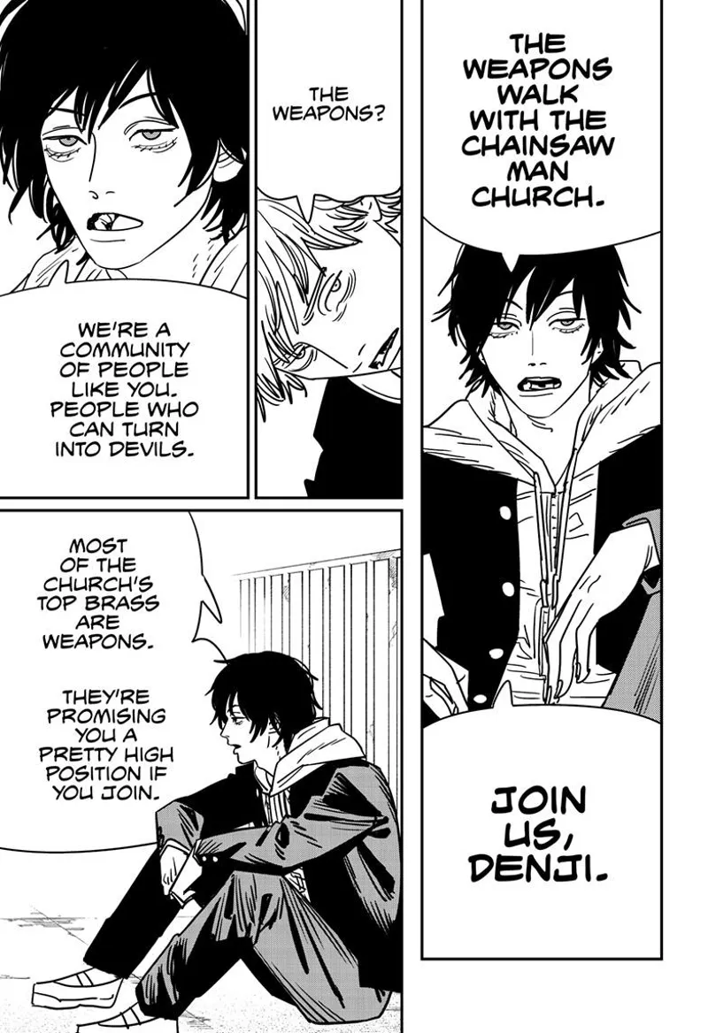 Chainsaw Man Manga Chapter 139 page 6 - A Chair's Feelings scene