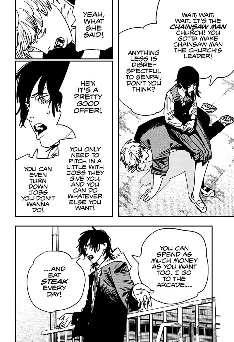 Chainsaw Man Manga Chapter 139 page 7 - A Chair's Feelings scene