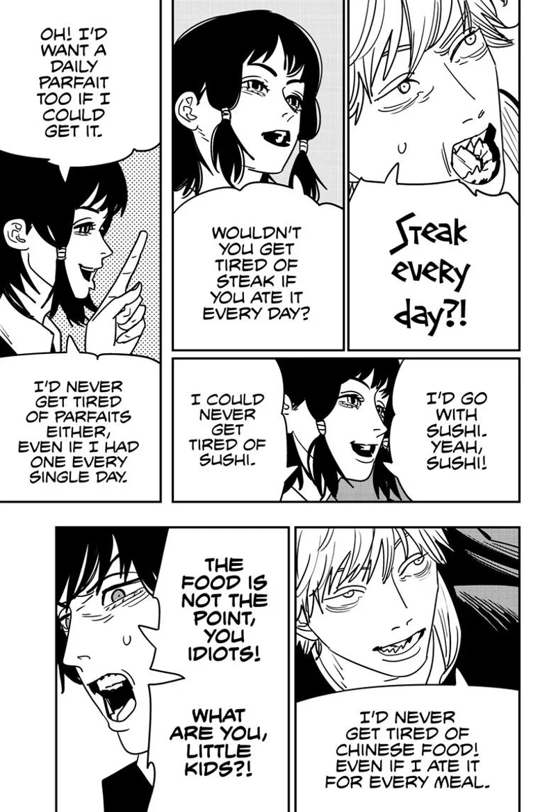 Chainsaw Man Manga Chapter 139 page 8 - A Chair's Feelings scene