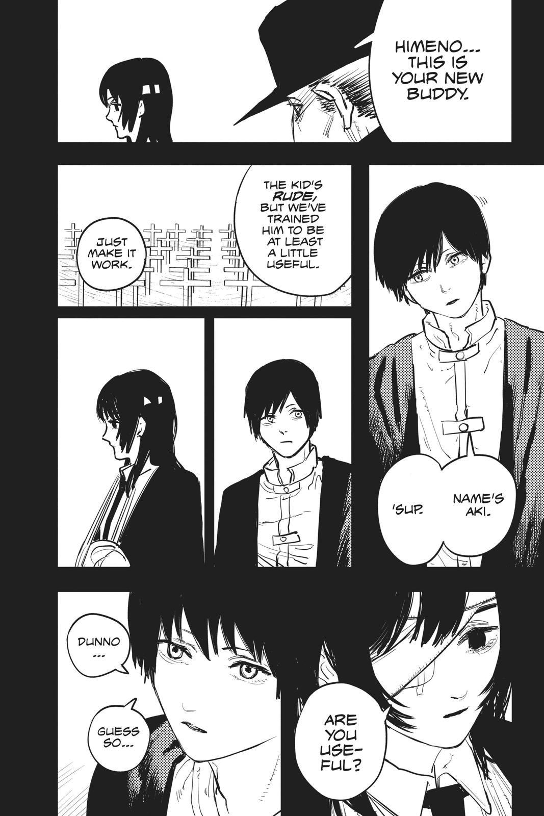 Chainsaw Man Manga Chapter 14 page 15 - French Kiss scene