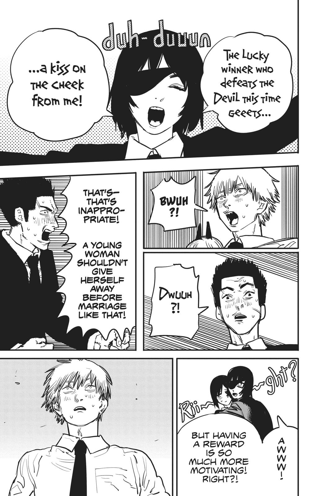 Chainsaw Man Manga Chapter 14 page 5 - French Kiss scene