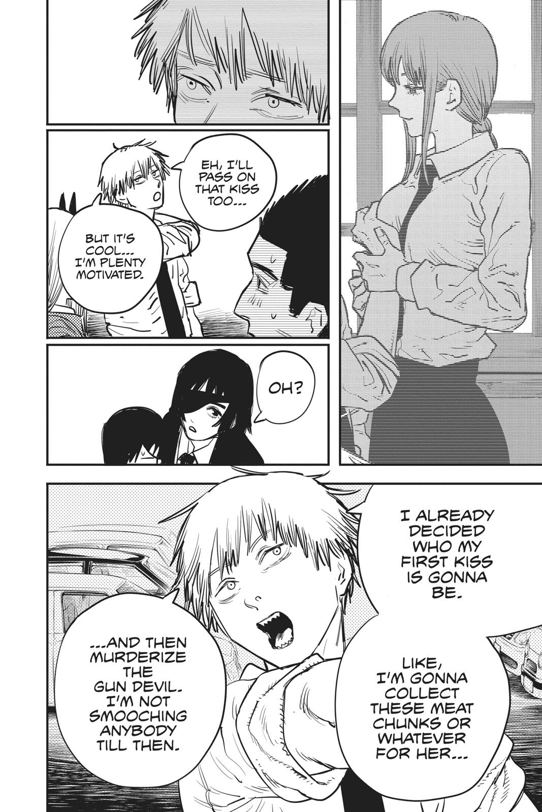 Chainsaw Man Manga Chapter 14 page 6 - French Kiss scene