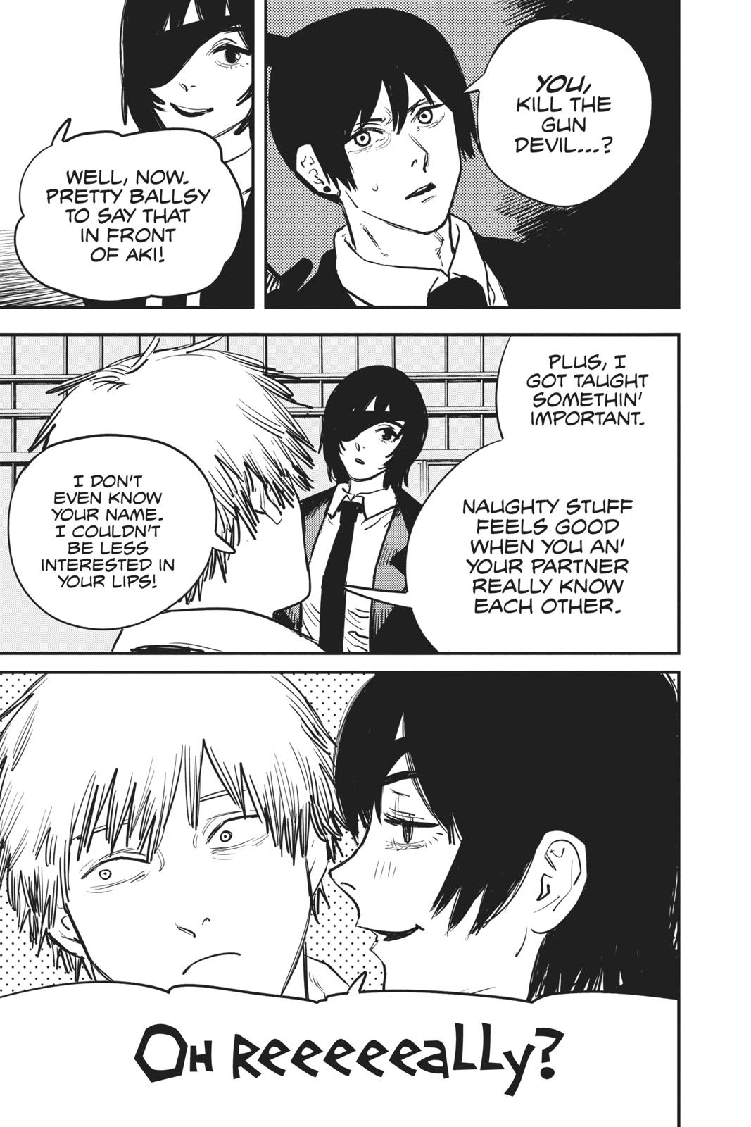 Chainsaw Man Manga Chapter 14 page 7 - French Kiss scene