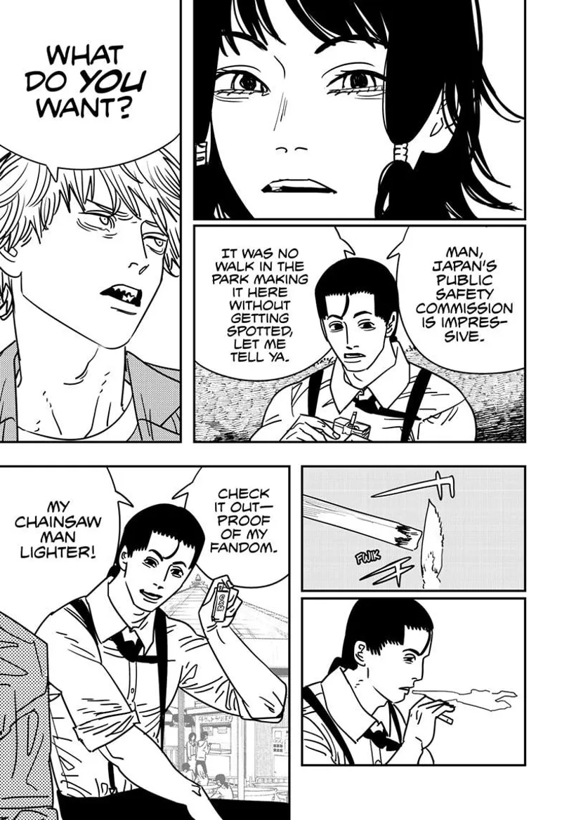 Chainsaw Man Manga Chapter 142 page 11 - Denji Fan Club scene