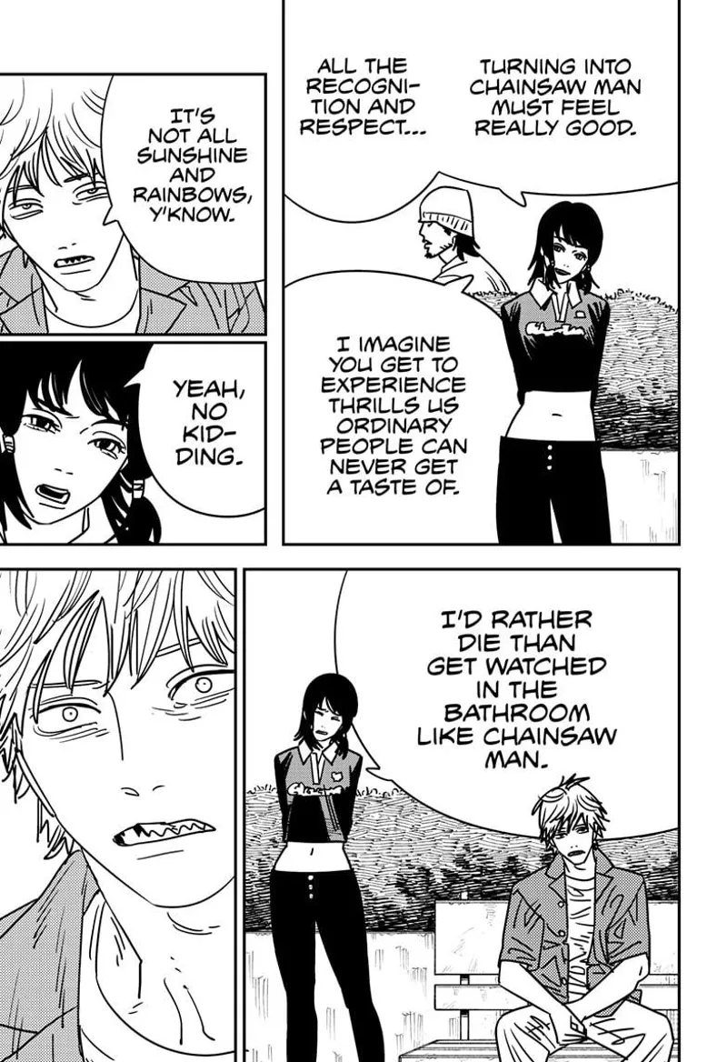 Chainsaw Man Manga Chapter 142 page 3 - Denji Fan Club scene
