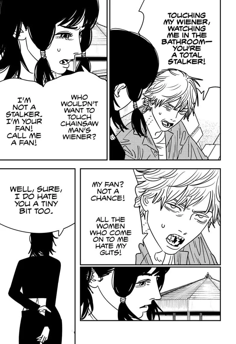 Chainsaw Man Manga Chapter 142 page 5 - Denji Fan Club scene