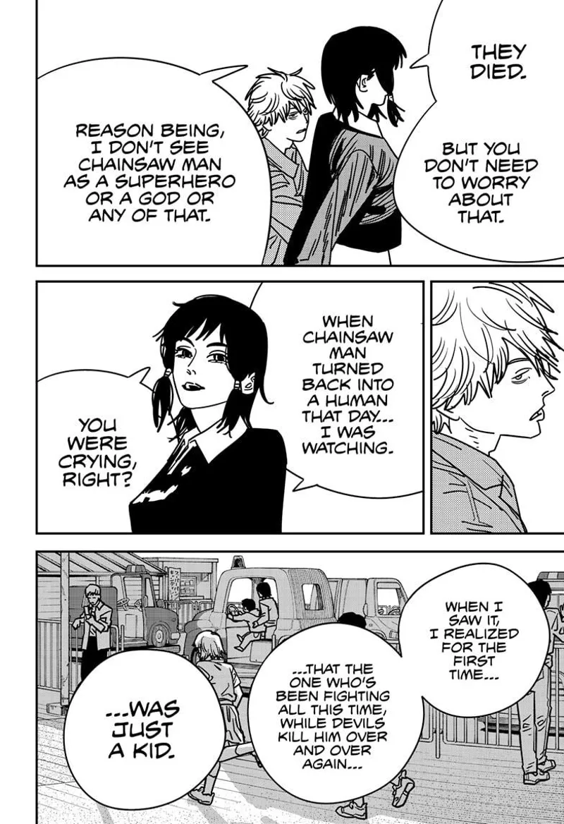 Chainsaw Man Manga Chapter 142 page 8 - Denji Fan Club scene