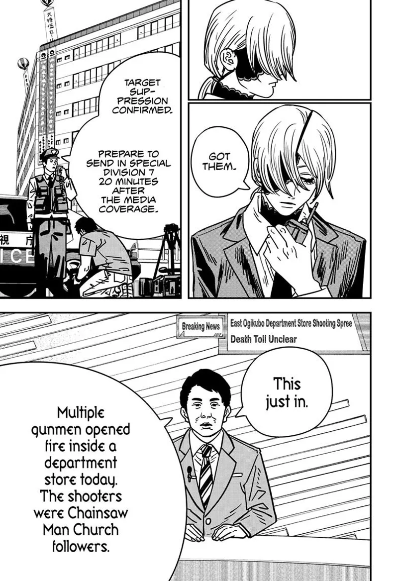 Chainsaw Man Manga Chapter 143 page 12 - Rawr scene