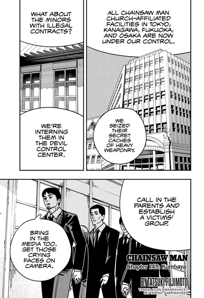 Chainsaw Man Manga Chapter 145 page 1 - Kumbaya scene