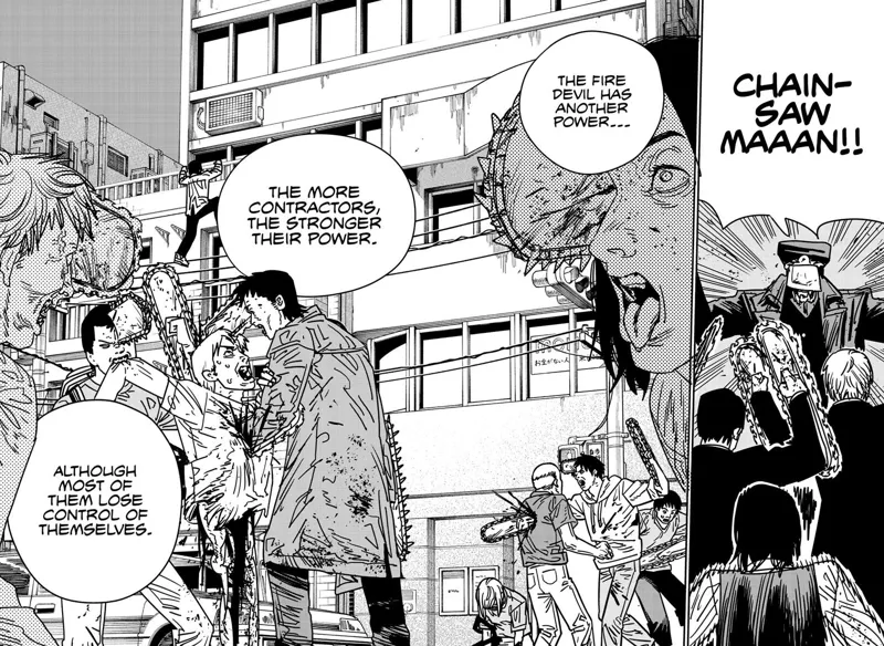Chainsaw Man Manga Chapter 146 page 8 - Chainsaw Man War scene
