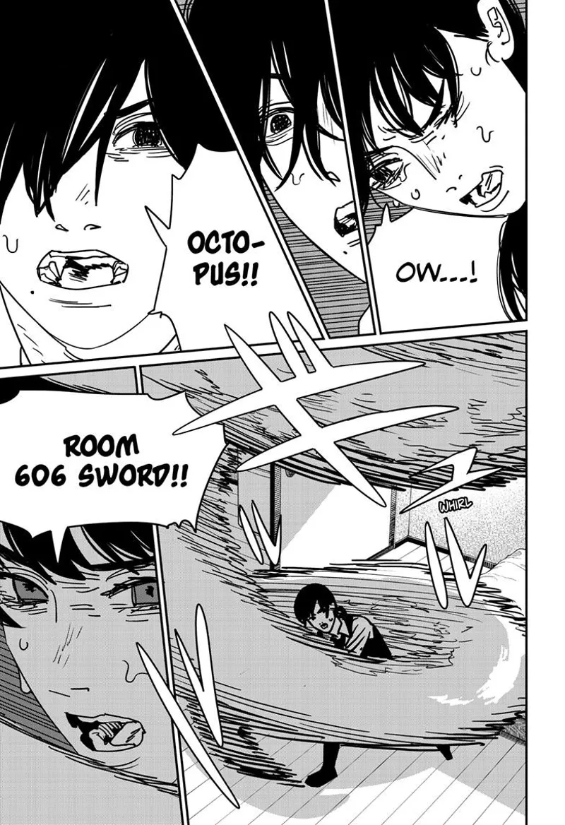 Chainsaw Man Manga Chapter 148 page 9 - Room 606 Sword scene
