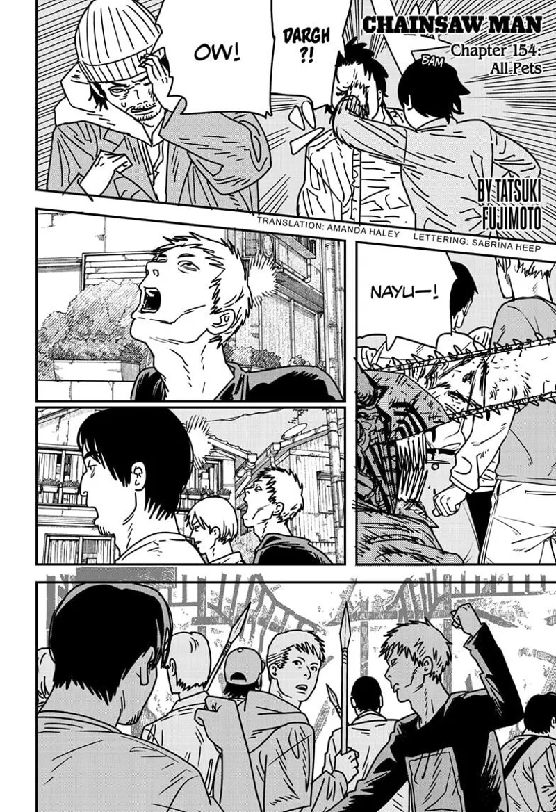 Chainsaw Man Manga Chapter 154 page 1 - All Pets scene
