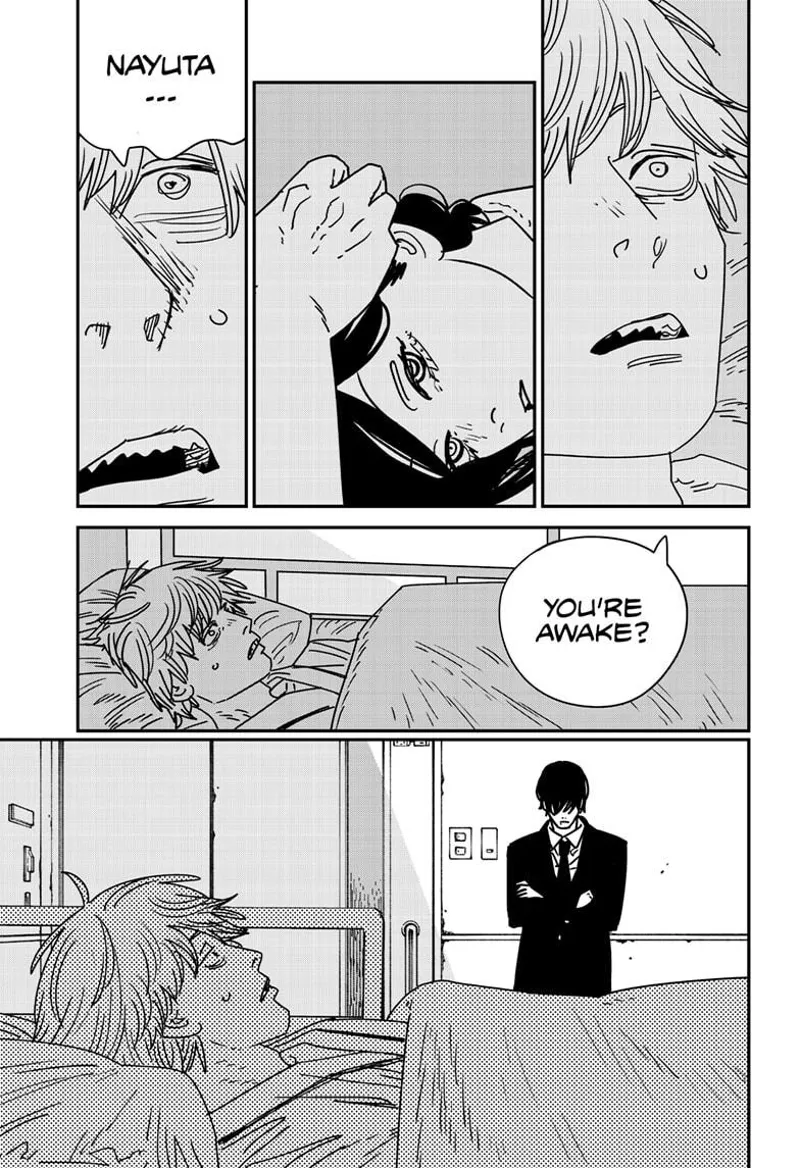 Chainsaw Man Manga Chapter 156 page 2 - Whup Whup Whup Whup Bzzz Split Split scene