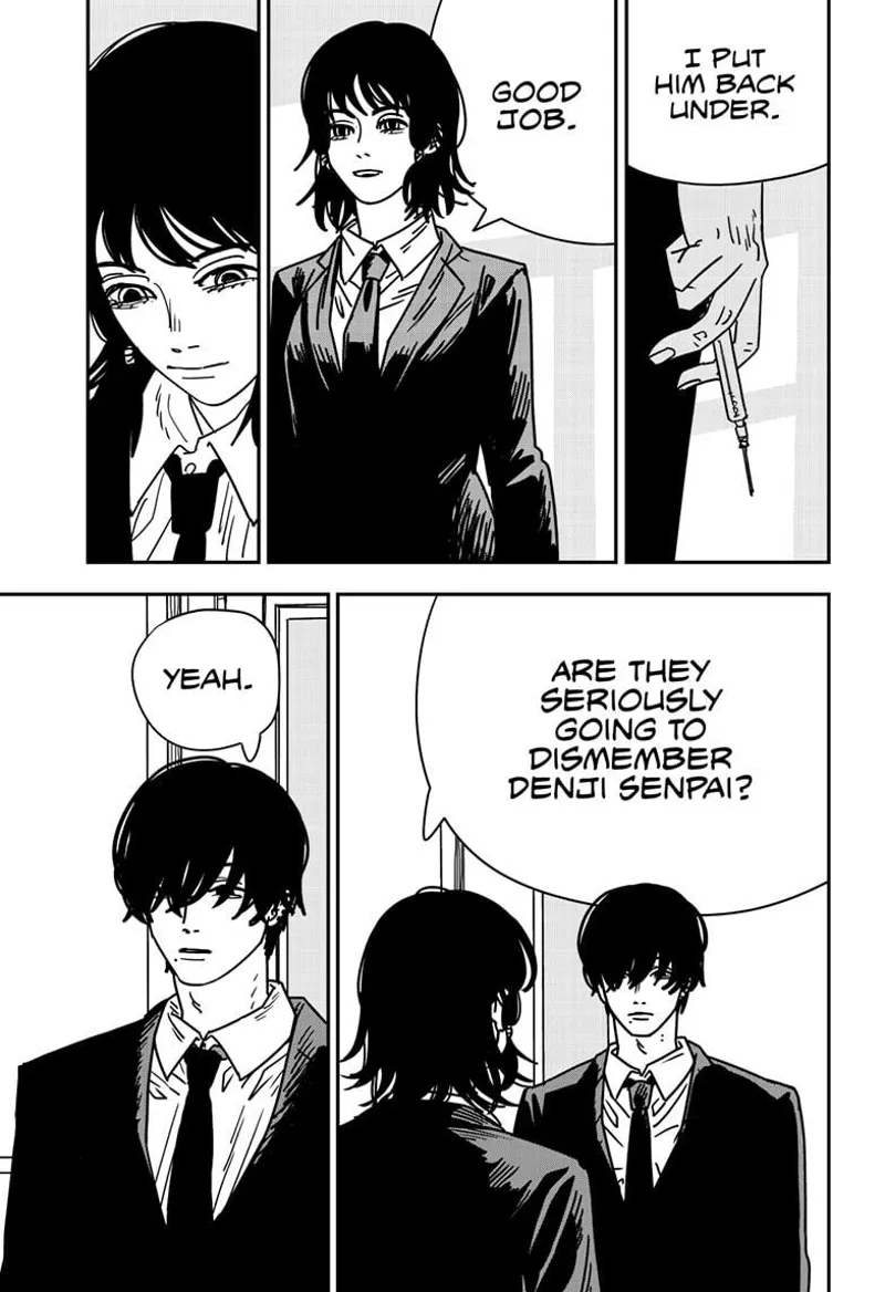 Chainsaw Man Manga Chapter 156 page 8 - Whup Whup Whup Whup Bzzz Split Split scene