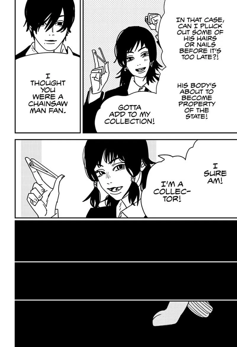 Chainsaw Man Manga Chapter 156 page 9 - Whup Whup Whup Whup Bzzz Split Split scene