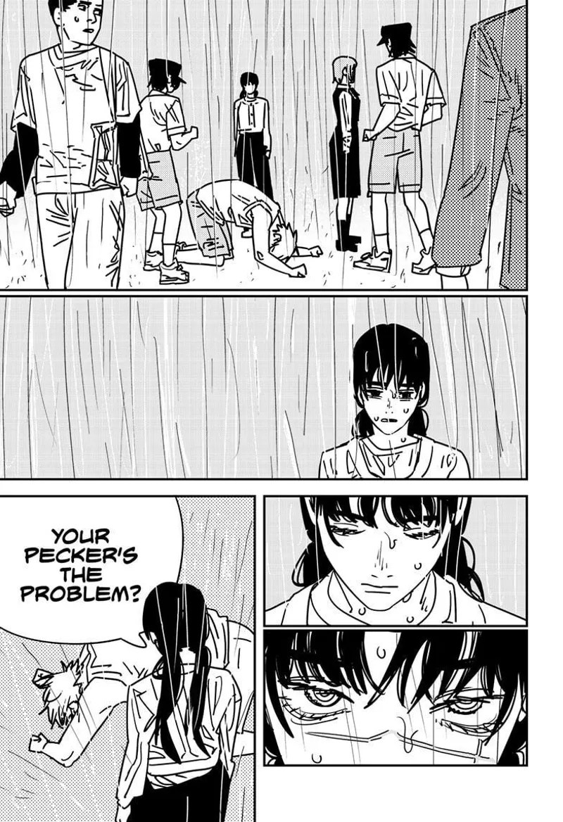 Chainsaw Man Manga Chapter 166 page 15 - Rain, Brothel, Removal scene