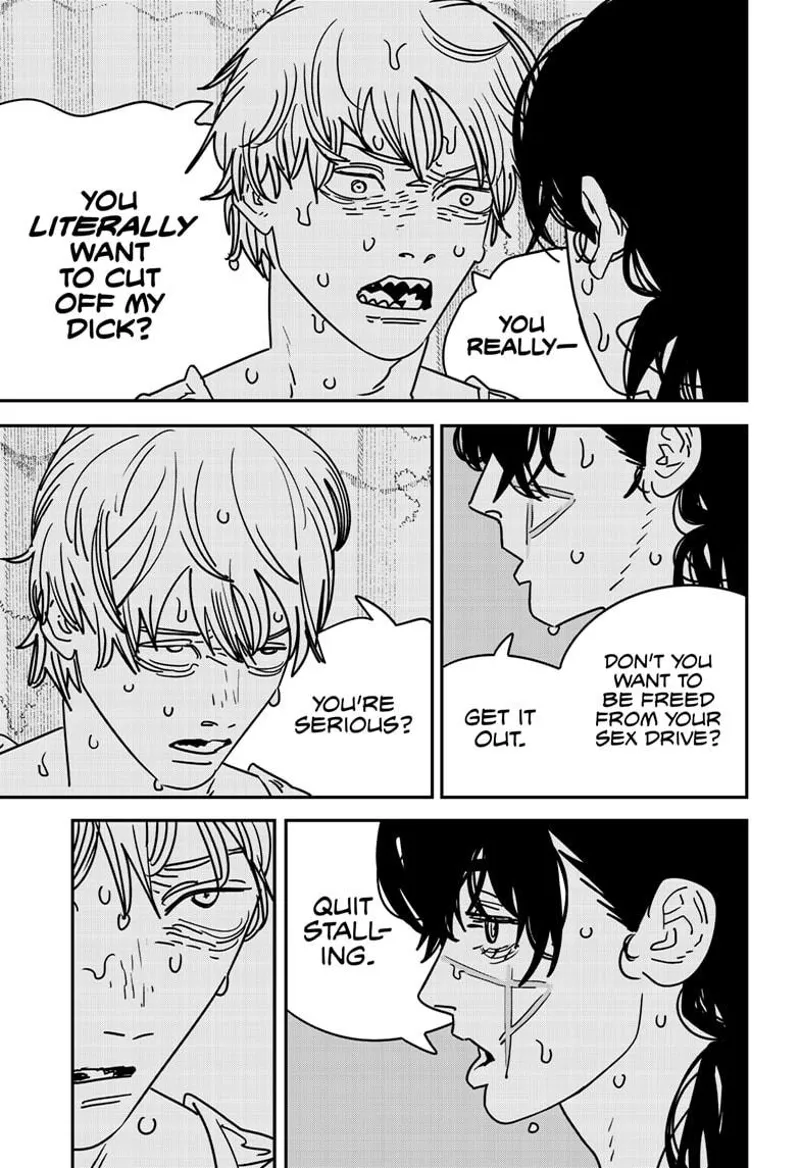 Chainsaw Man Manga Chapter 167 page 3 - Super Smooch scene