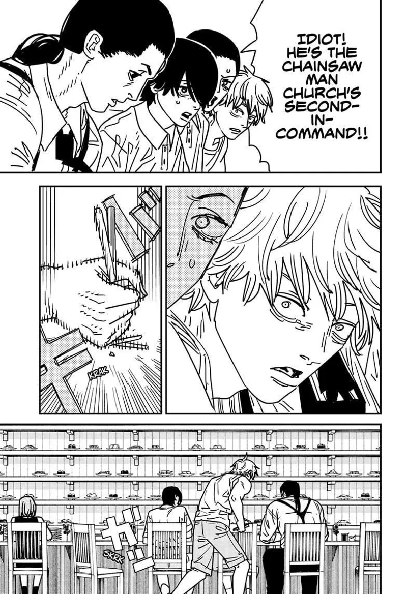 Chainsaw Man Manga Chapter 169 page 11 - Hands and Adaptation scene