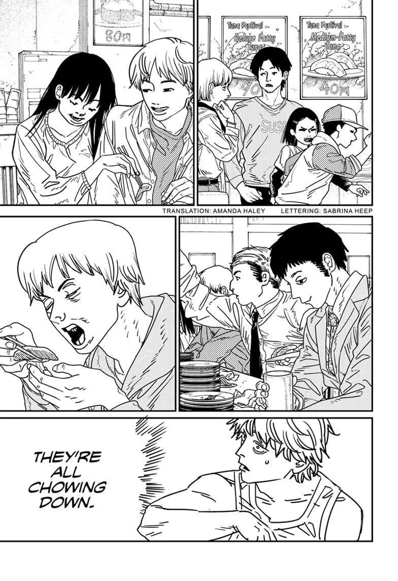 Chainsaw Man Manga Chapter 169 page 3 - Hands and Adaptation scene