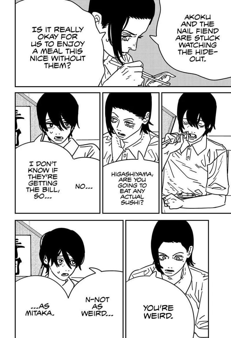 Chainsaw Man Manga Chapter 169 page 8 - Hands and Adaptation scene