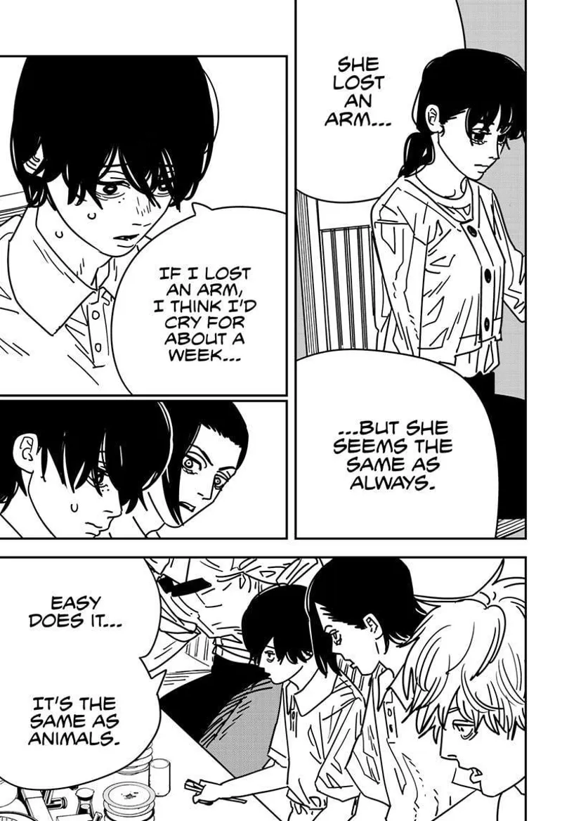 Chainsaw Man Manga Chapter 169 page 9 - Hands and Adaptation scene