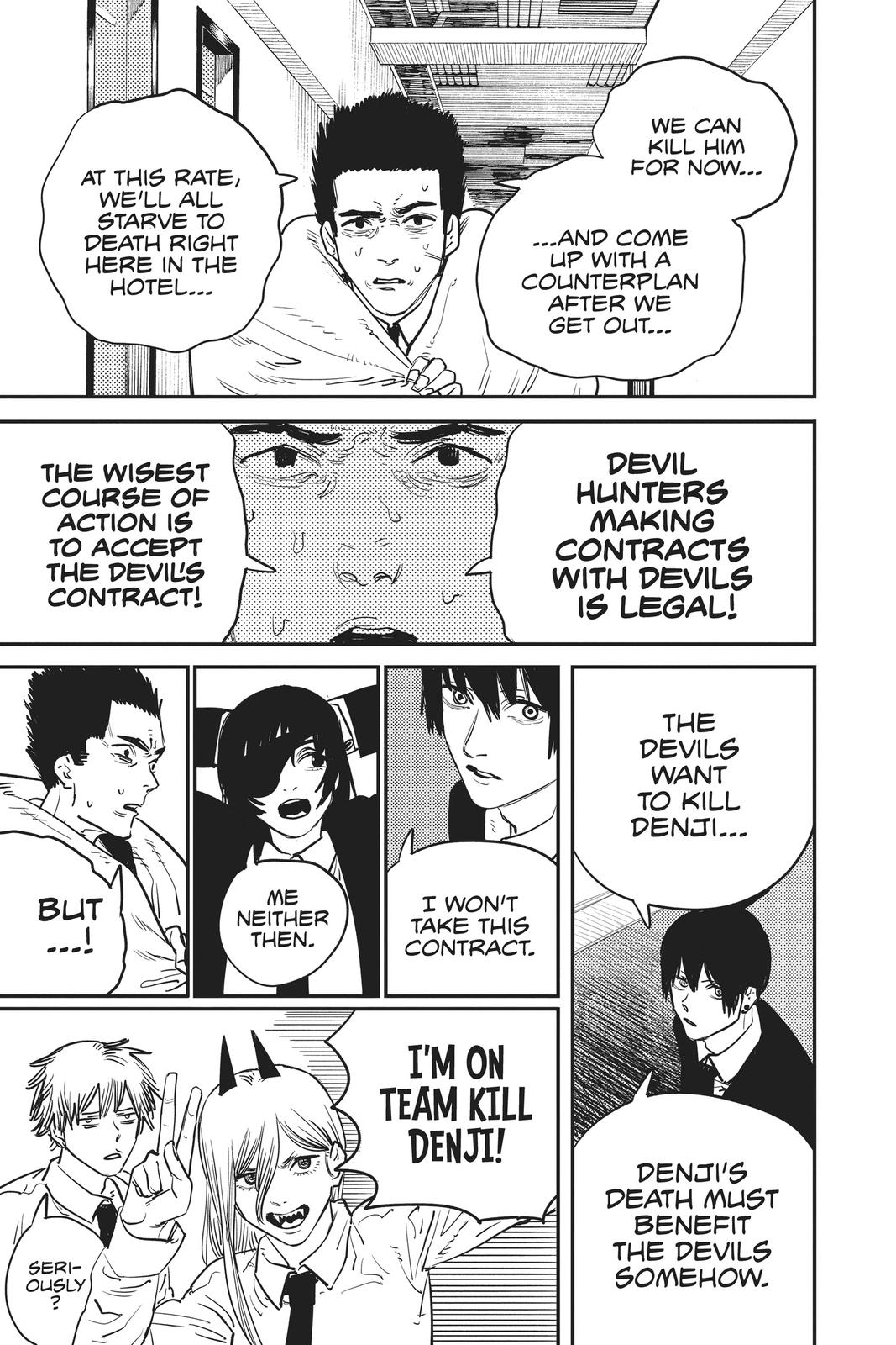 Chainsaw Man Manga Chapter 17 page 14 - Kill Denji scene