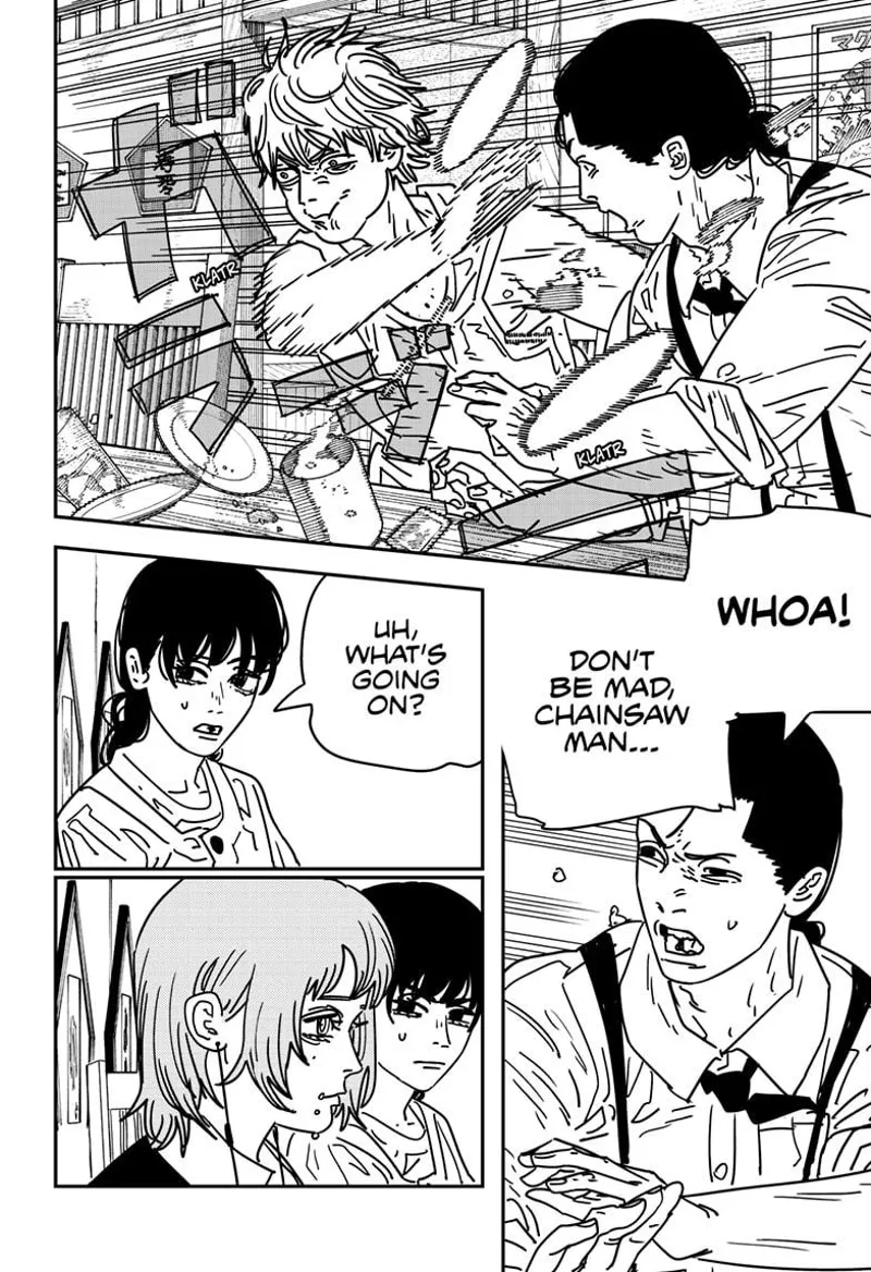Chainsaw Man Manga Chapter 170 page 4 - How to Eat Sushi scene