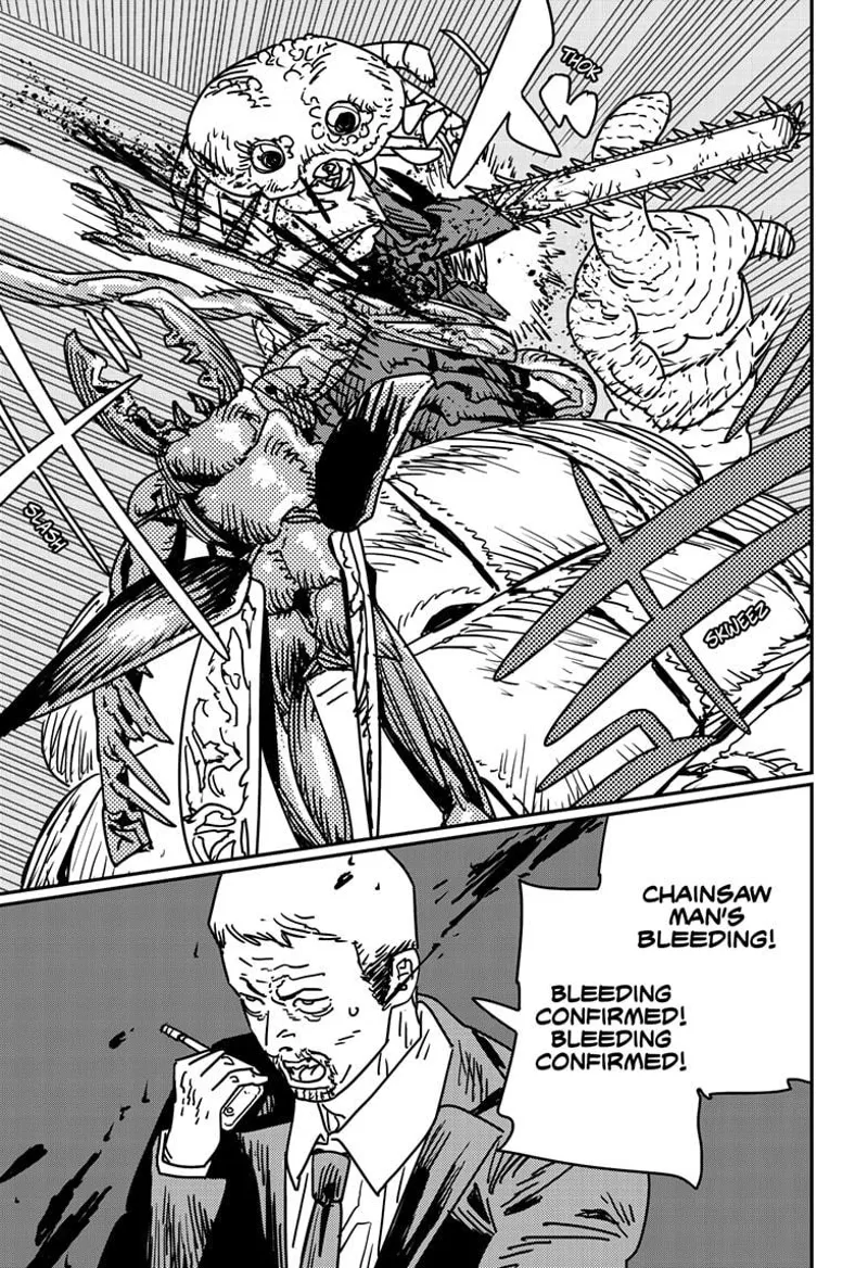 Chainsaw Man Manga Chapter 172 page 10 - Bzzz! Boom! Chomp! scene