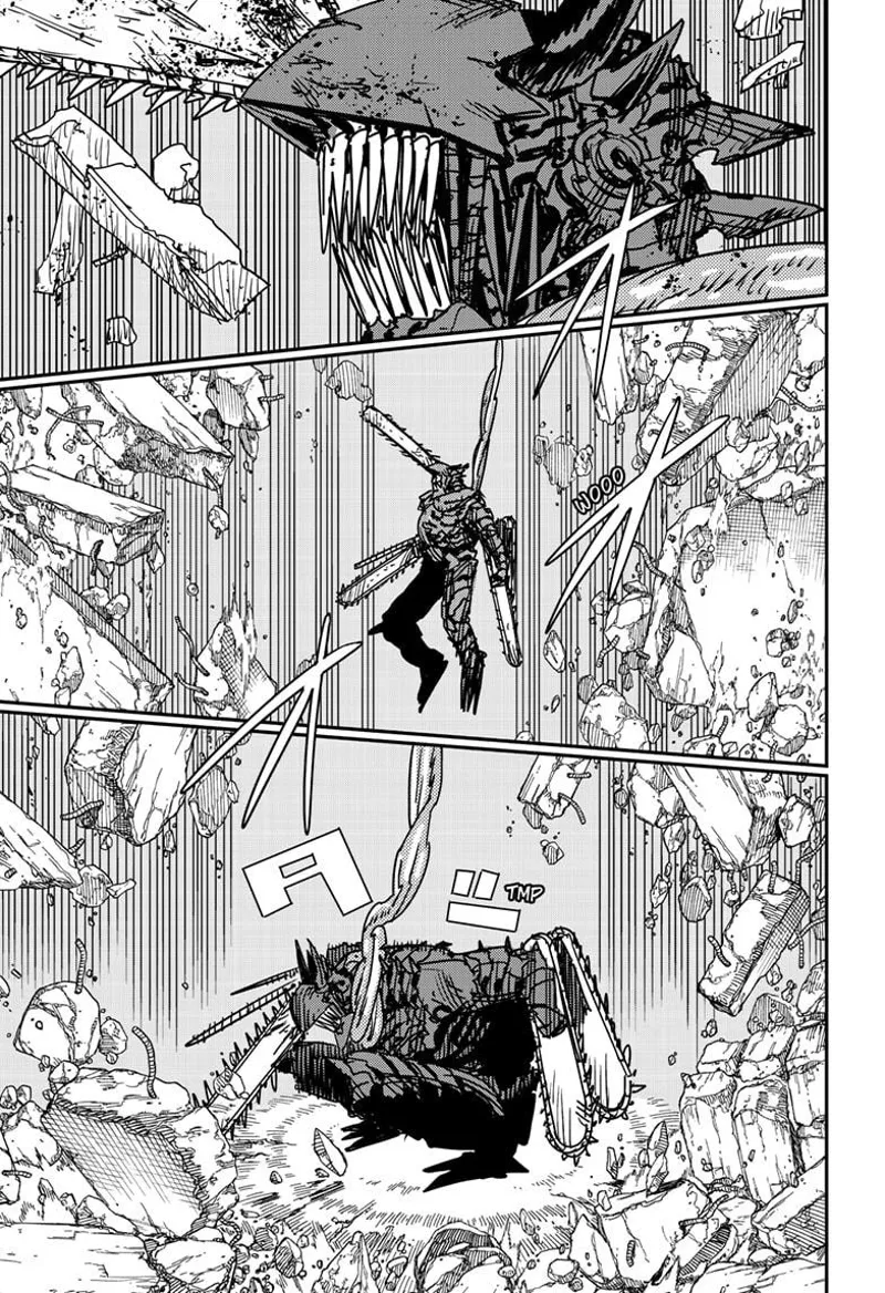 Chainsaw Man Manga Chapter 172 page 8 - Bzzz! Boom! Chomp! scene
