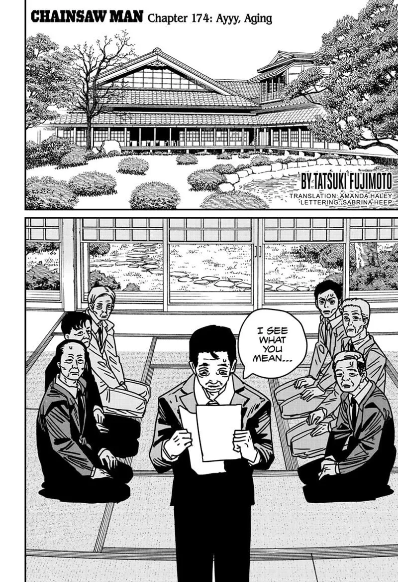 Chainsaw Man Manga Chapter 174 page 1 - Ayyy, Aging scene