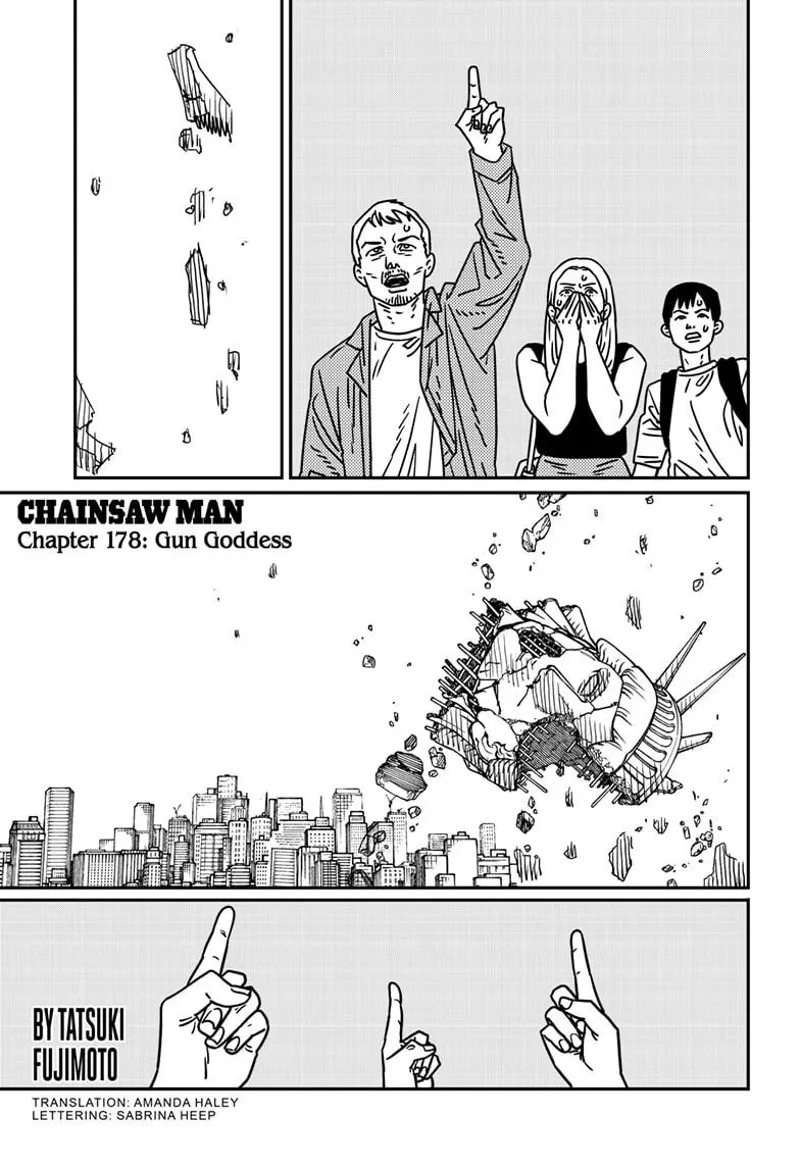 Chainsaw Man Manga Chapter 178 page 1 - Gun Goddess scene