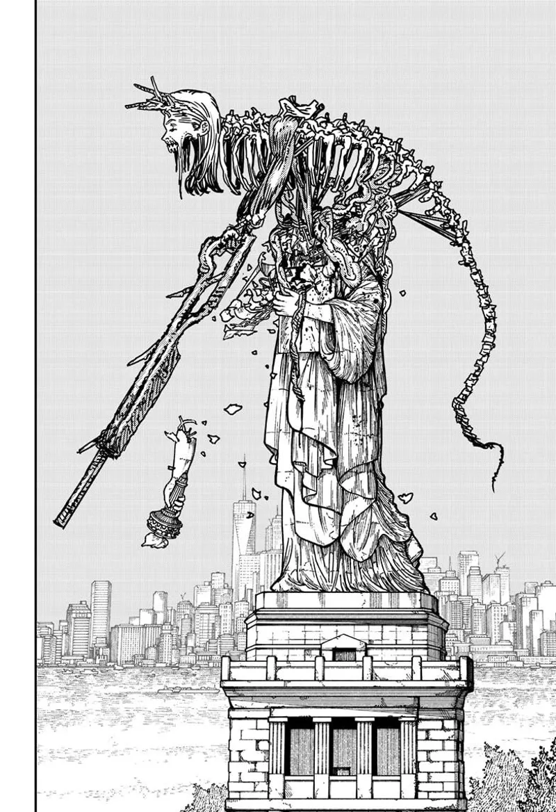 Chainsaw Man Manga Chapter 178 page 2 - Gun Goddess scene