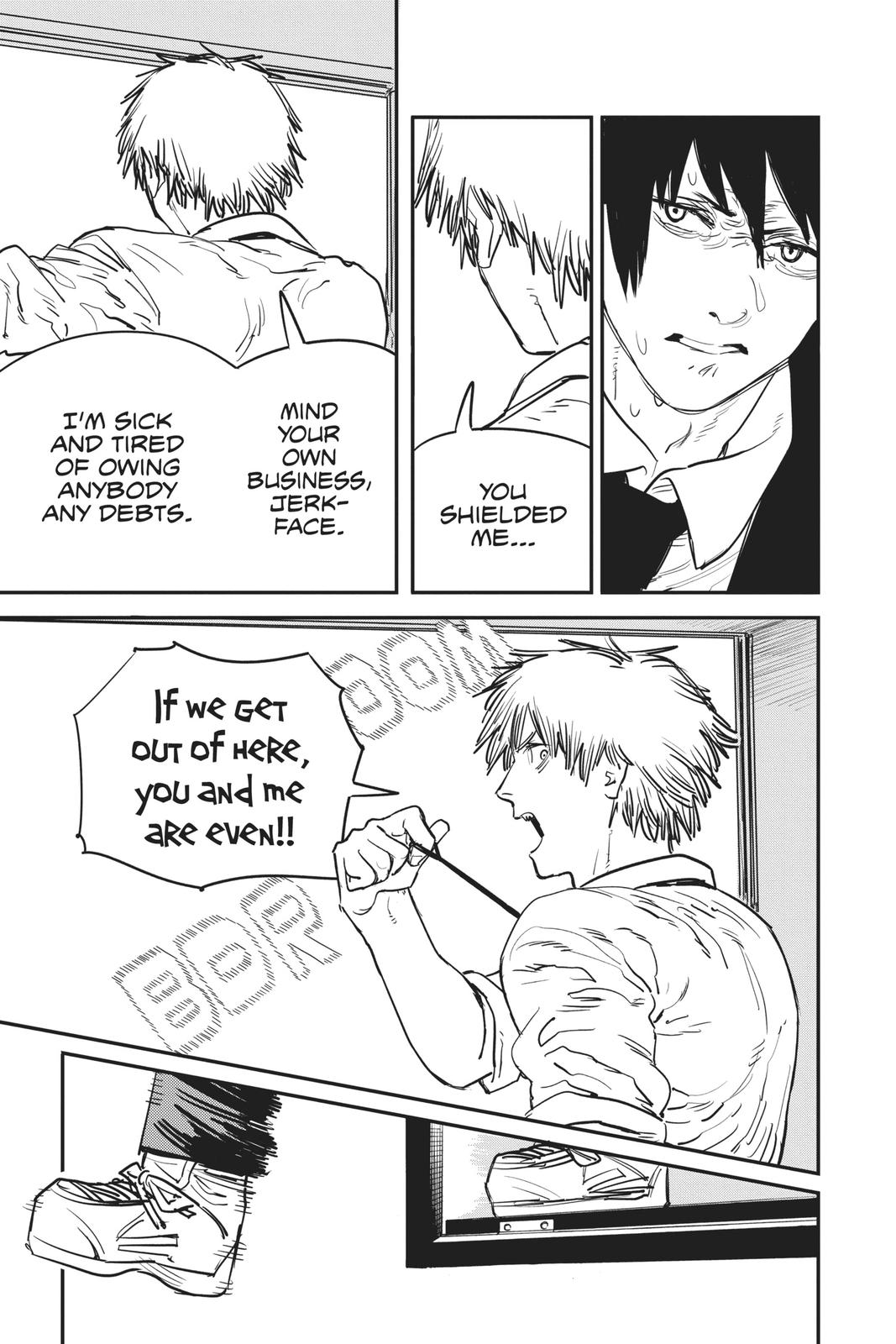 Chainsaw Man Manga Chapter 18 page 11 - Chainsaw vs Eternity scene