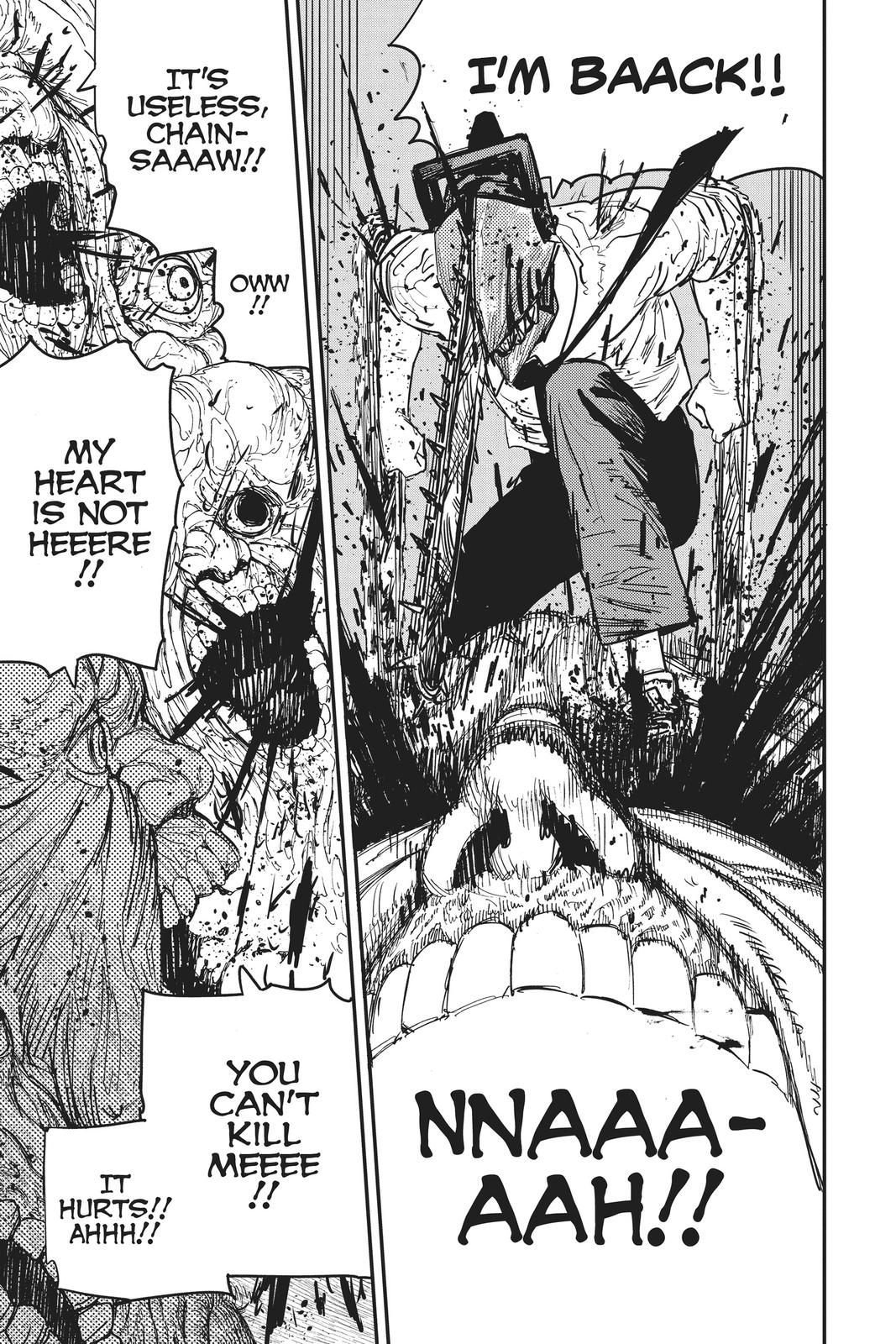 Chainsaw Man Manga Chapter 18 page 17 - Chainsaw vs Eternity scene