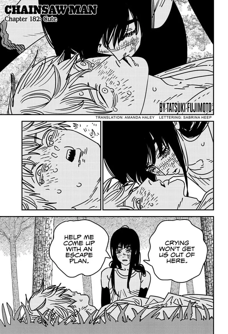 Chainsaw Man Manga Chapter 182 page 1 - Cute scene