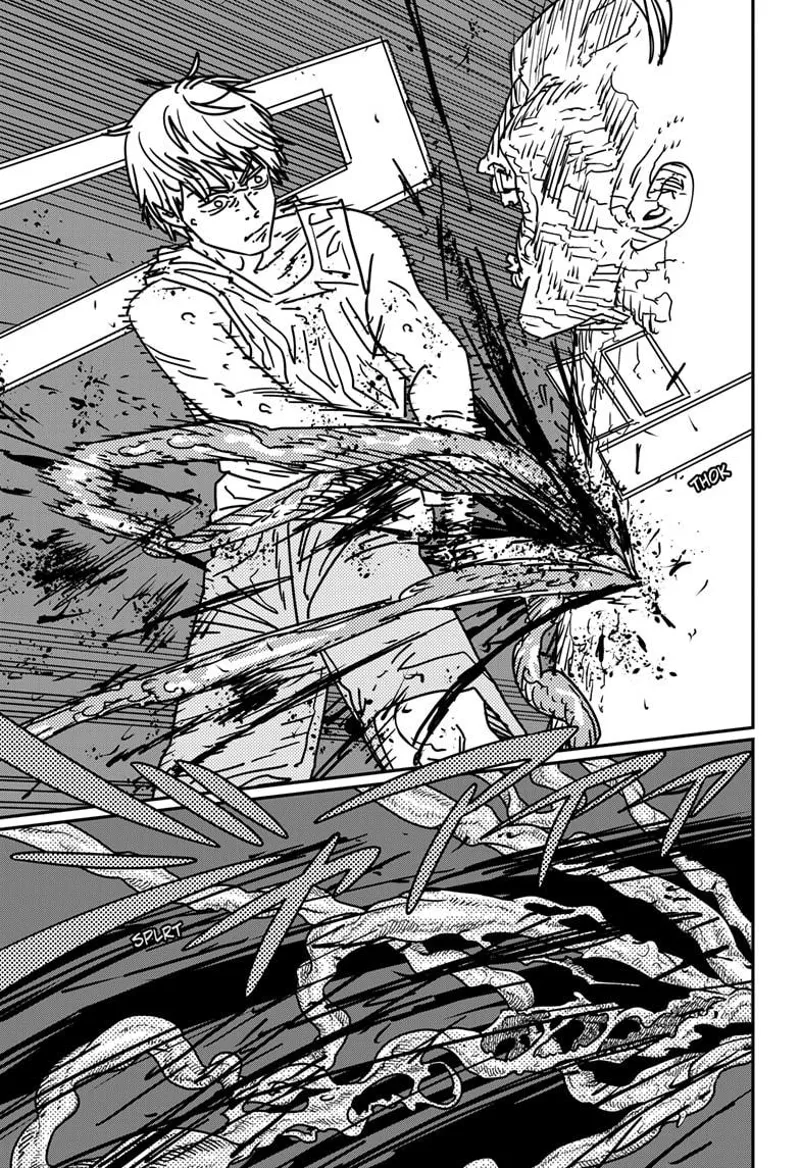 Chainsaw Man Manga Chapter 185 page 10 - Stomach in Another World scene