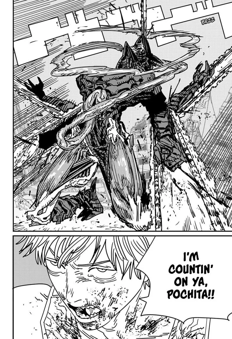 Chainsaw Man Manga Chapter 185 page 13 - Stomach in Another World scene