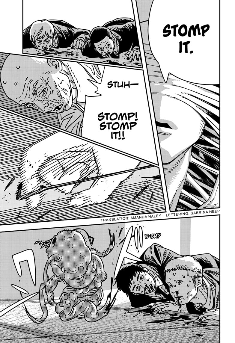 Chainsaw Man Manga Chapter 187 page 2 - Barf! scene