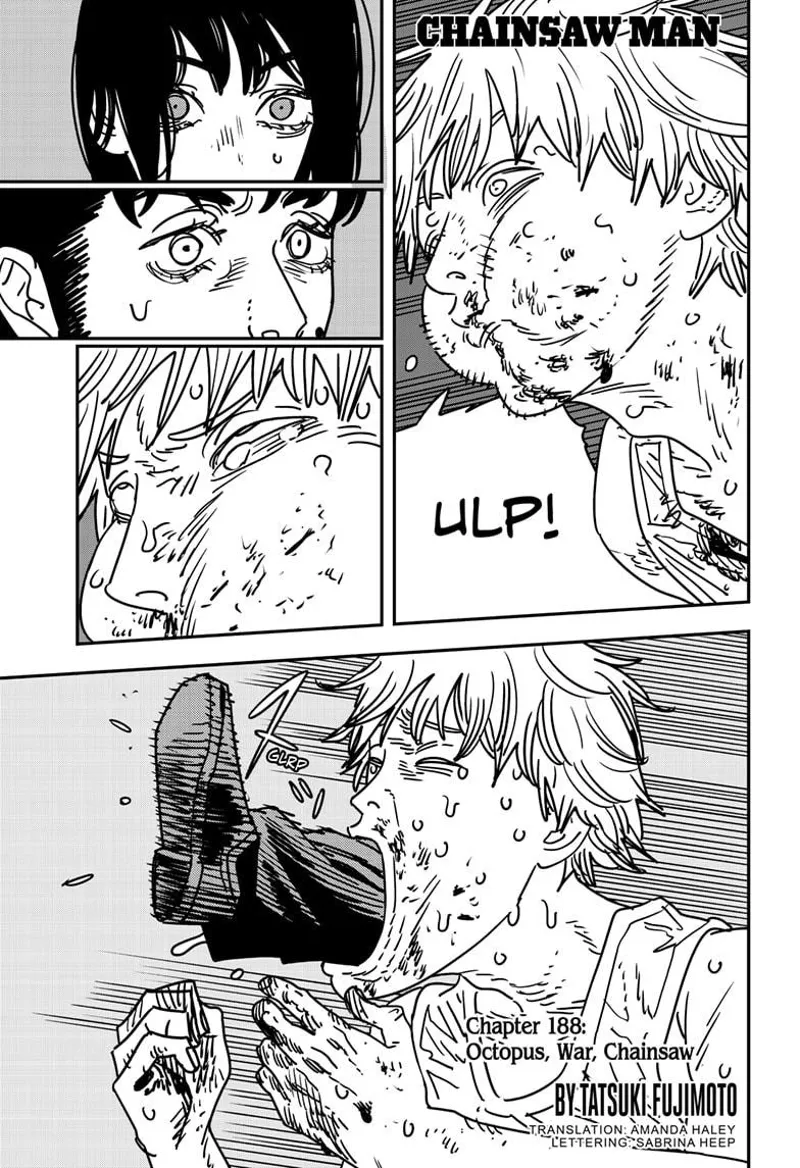 Chainsaw Man Manga Chapter 188 page 1 - Octopus, War, Chainsaw scene