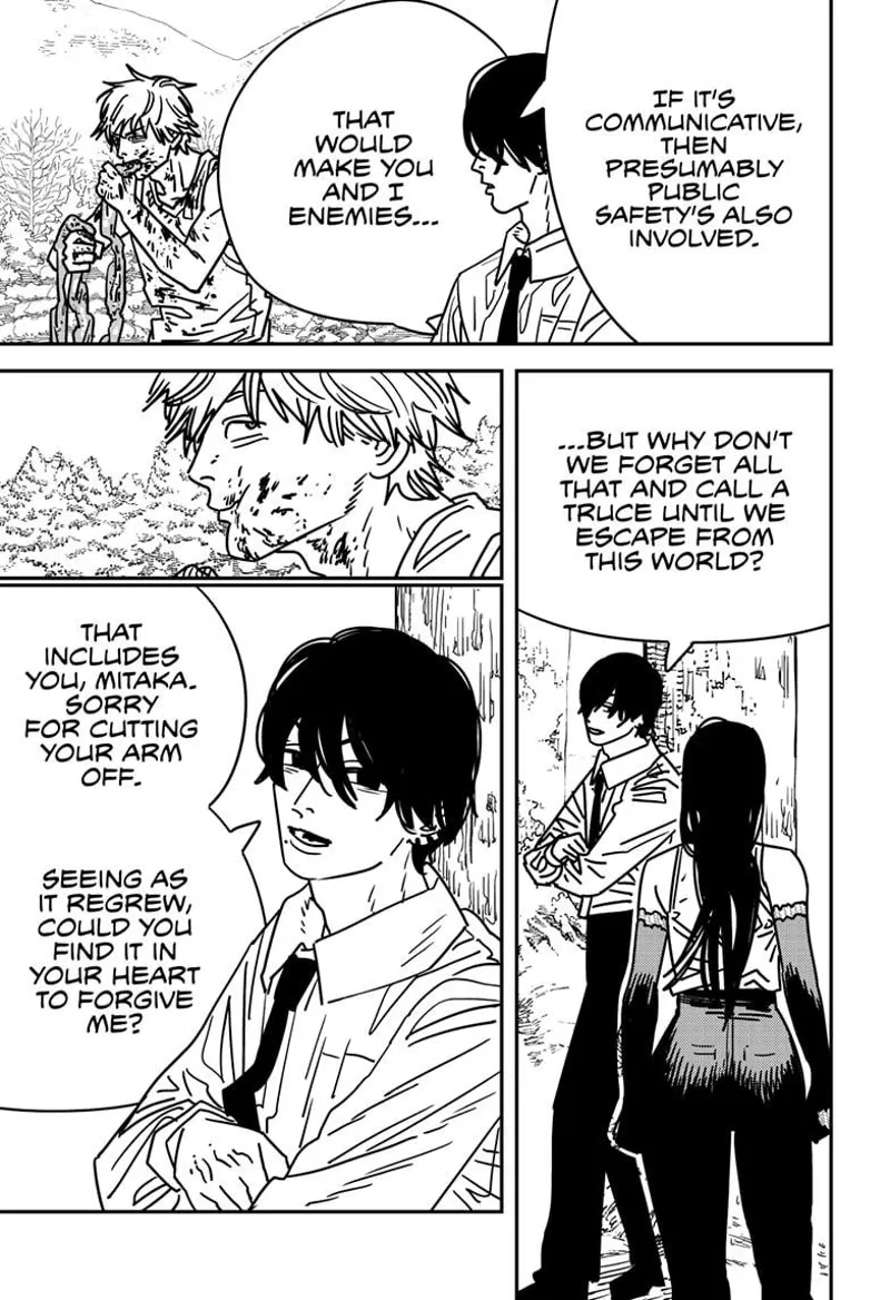Chainsaw Man Manga Chapter 188 page 7 - Octopus, War, Chainsaw scene