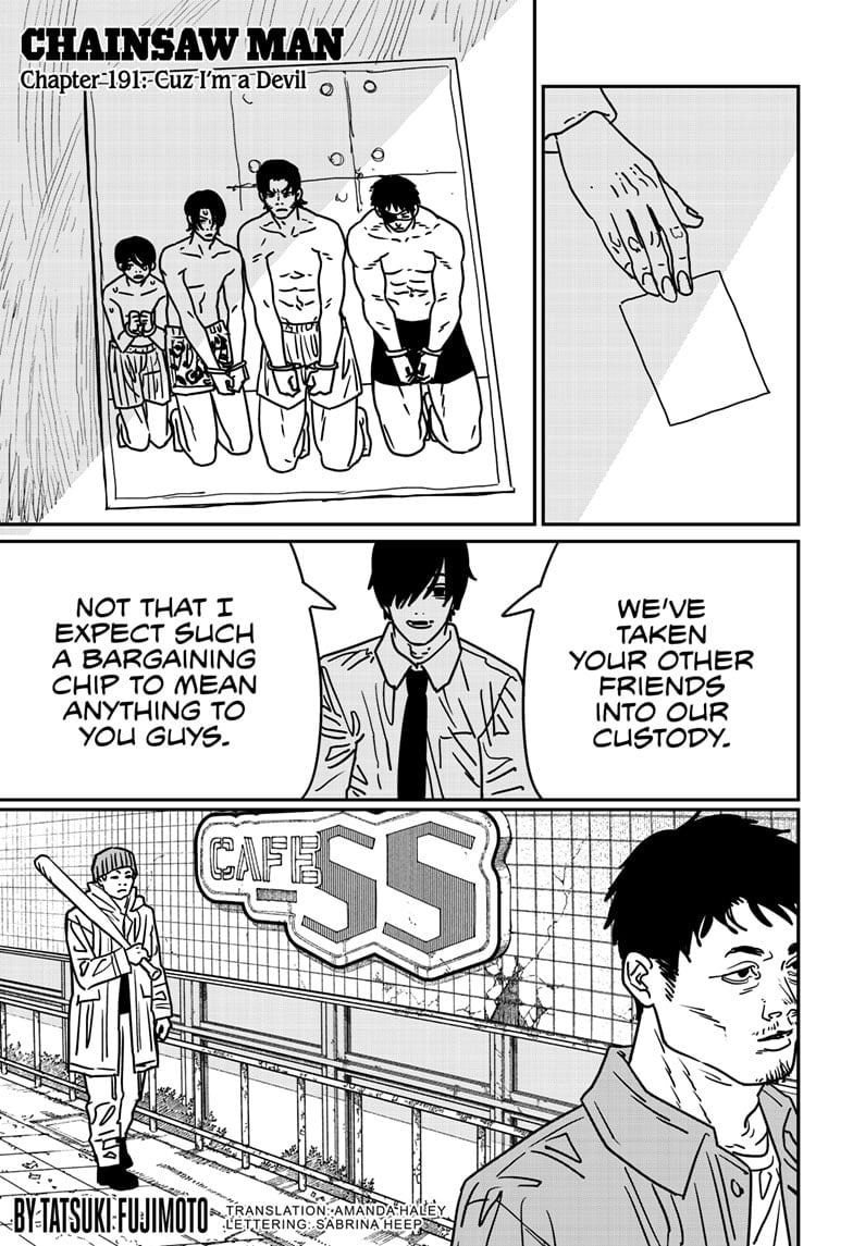 Chainsaw Man Manga Chapter 191 page 1 - Cuz I'm a Devil scene
