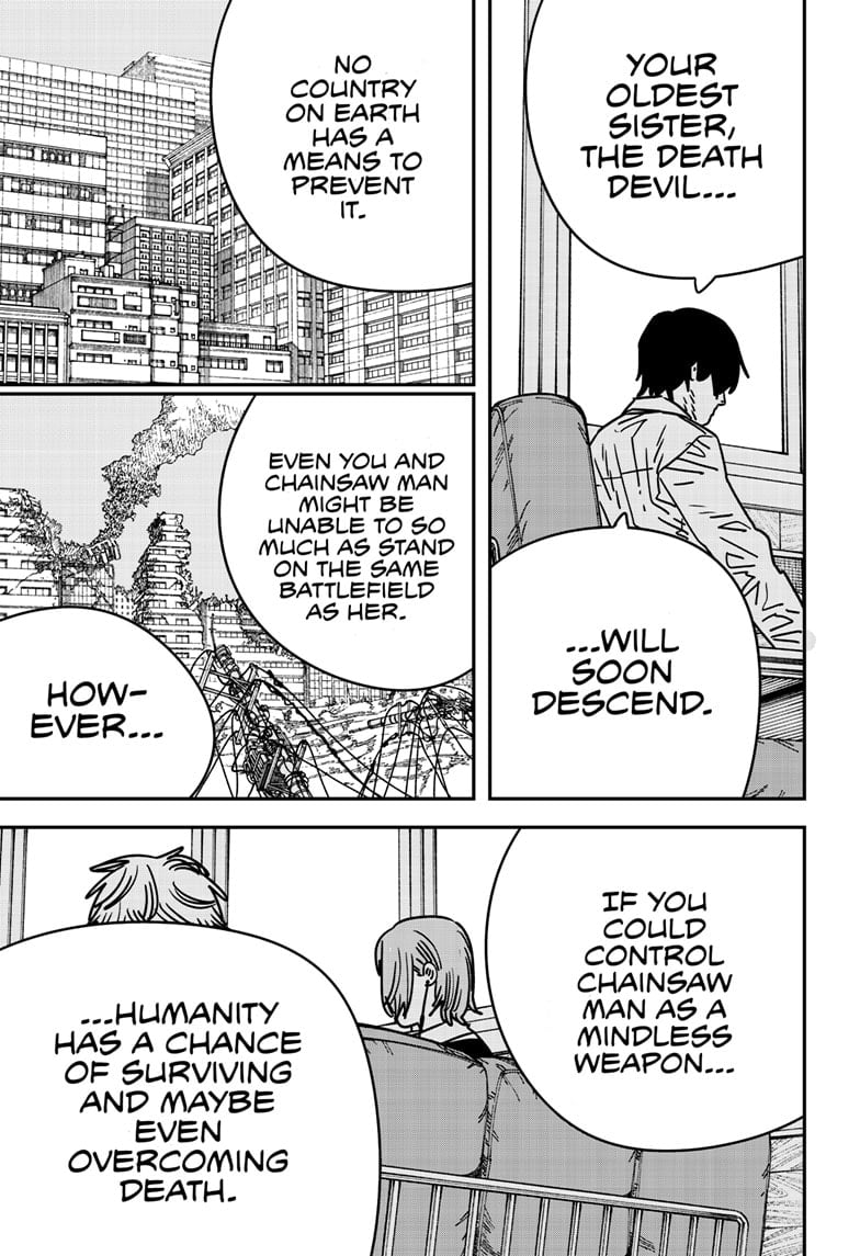 Chainsaw Man Manga Chapter 191 page 11 - Cuz I'm a Devil scene