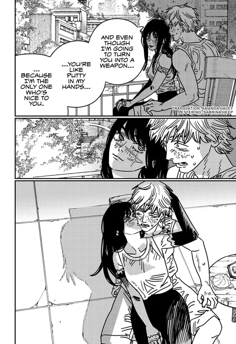 Chainsaw Man Manga Chapter 193 page 2 - Burning Kiss scene