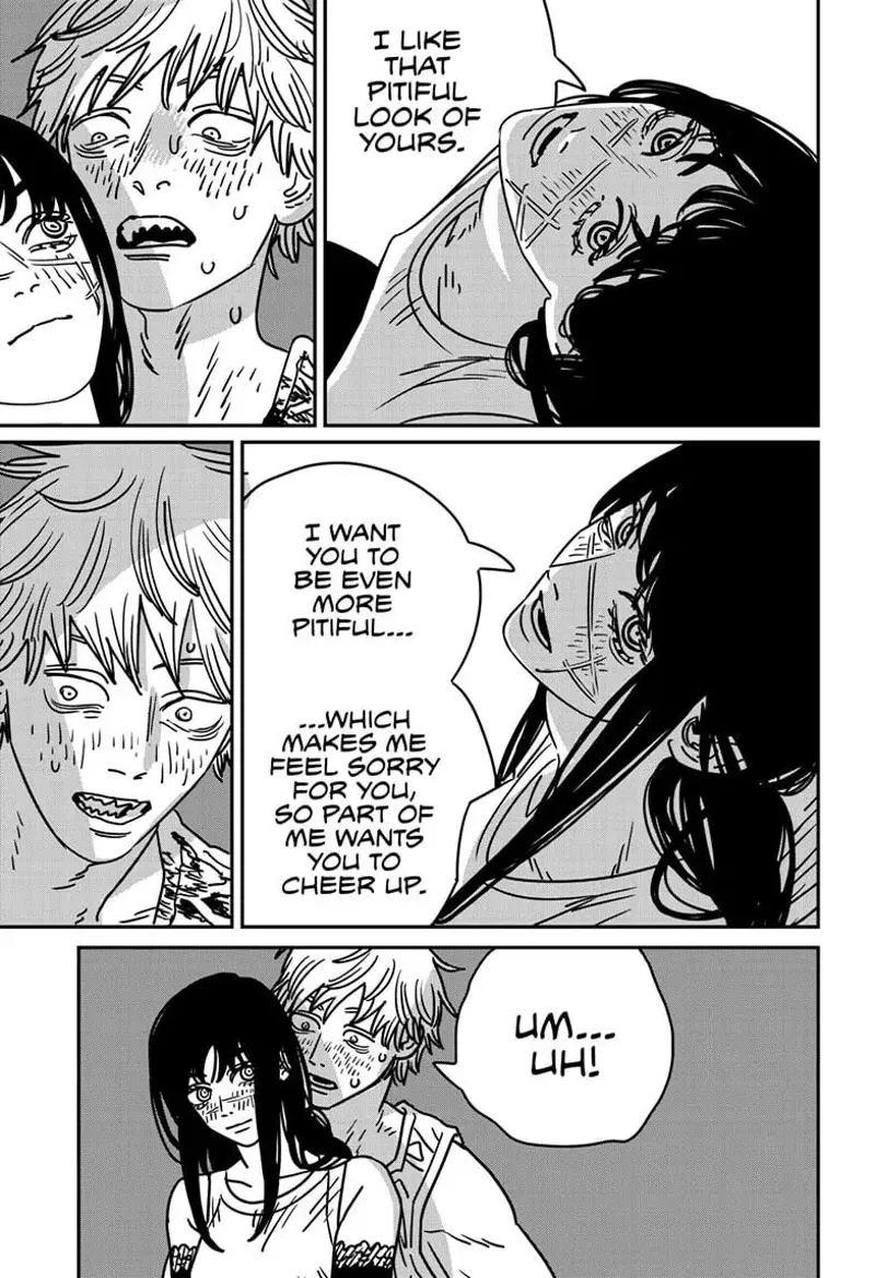 Chainsaw Man Manga Chapter 193 page 3 - Burning Kiss scene