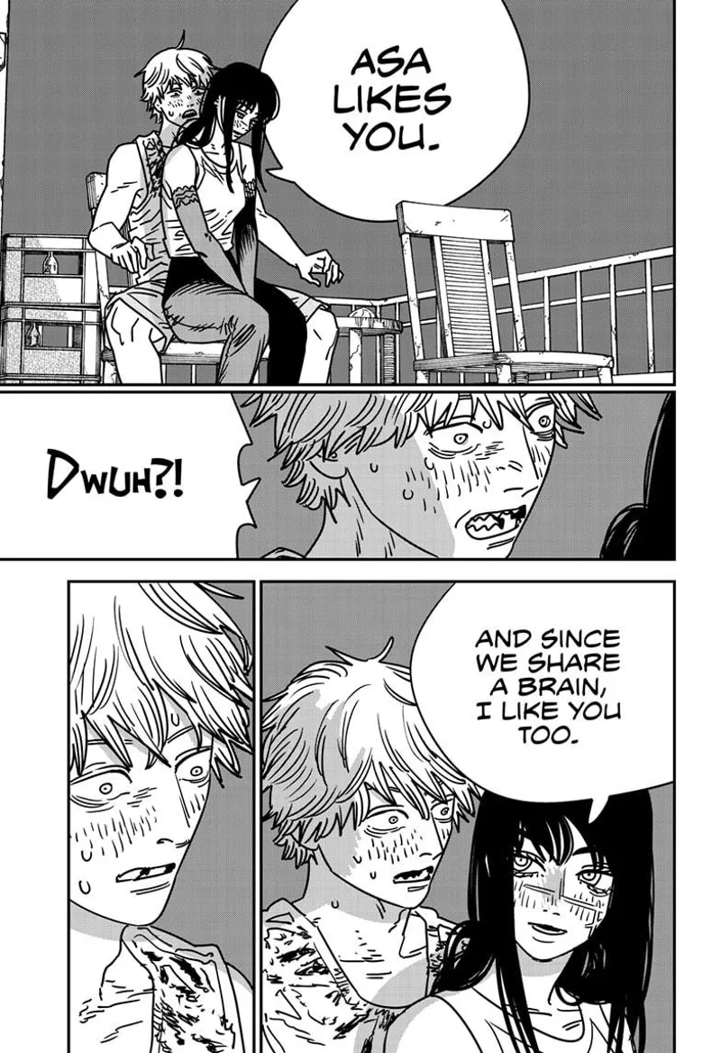 Chainsaw Man Manga Chapter 193 page 5 - Burning Kiss scene