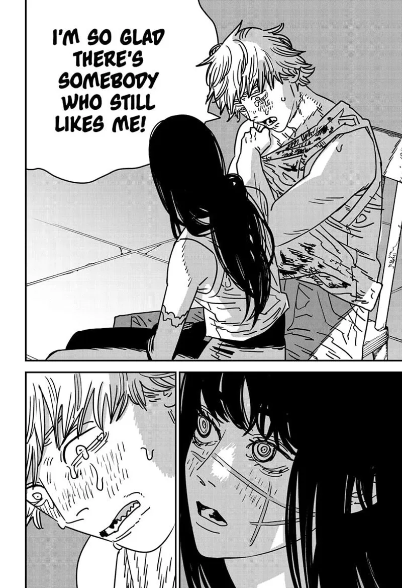 Chainsaw Man Manga Chapter 193 page 8 - Burning Kiss scene