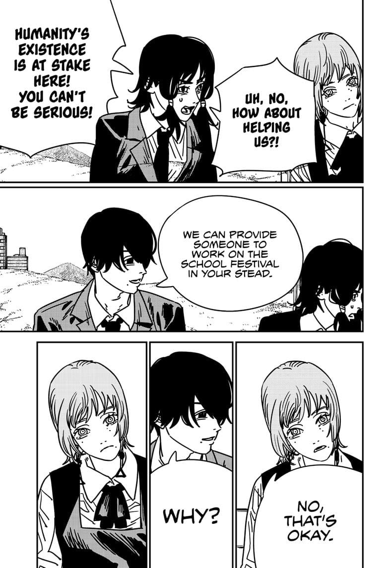 Chainsaw Man Manga Chapter 194 page 9 - Fun School Festival scene