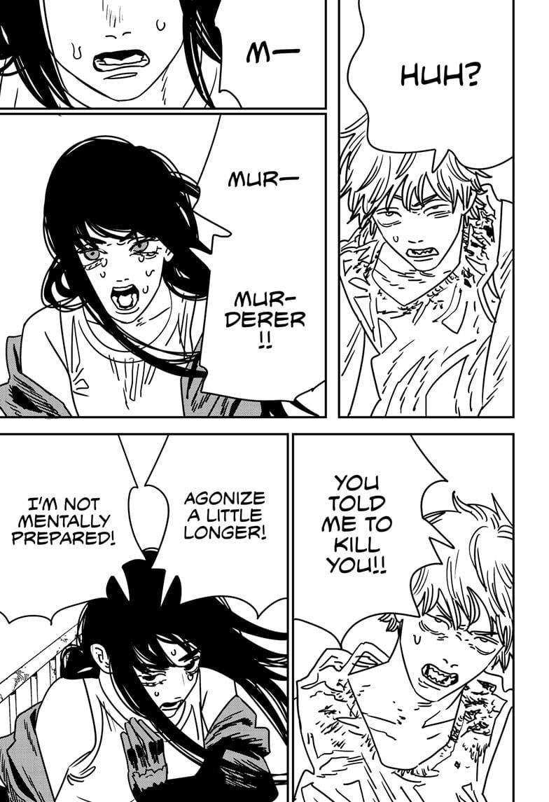 Chainsaw Man Manga Chapter 195 page 8 - Kill Me Tears scene