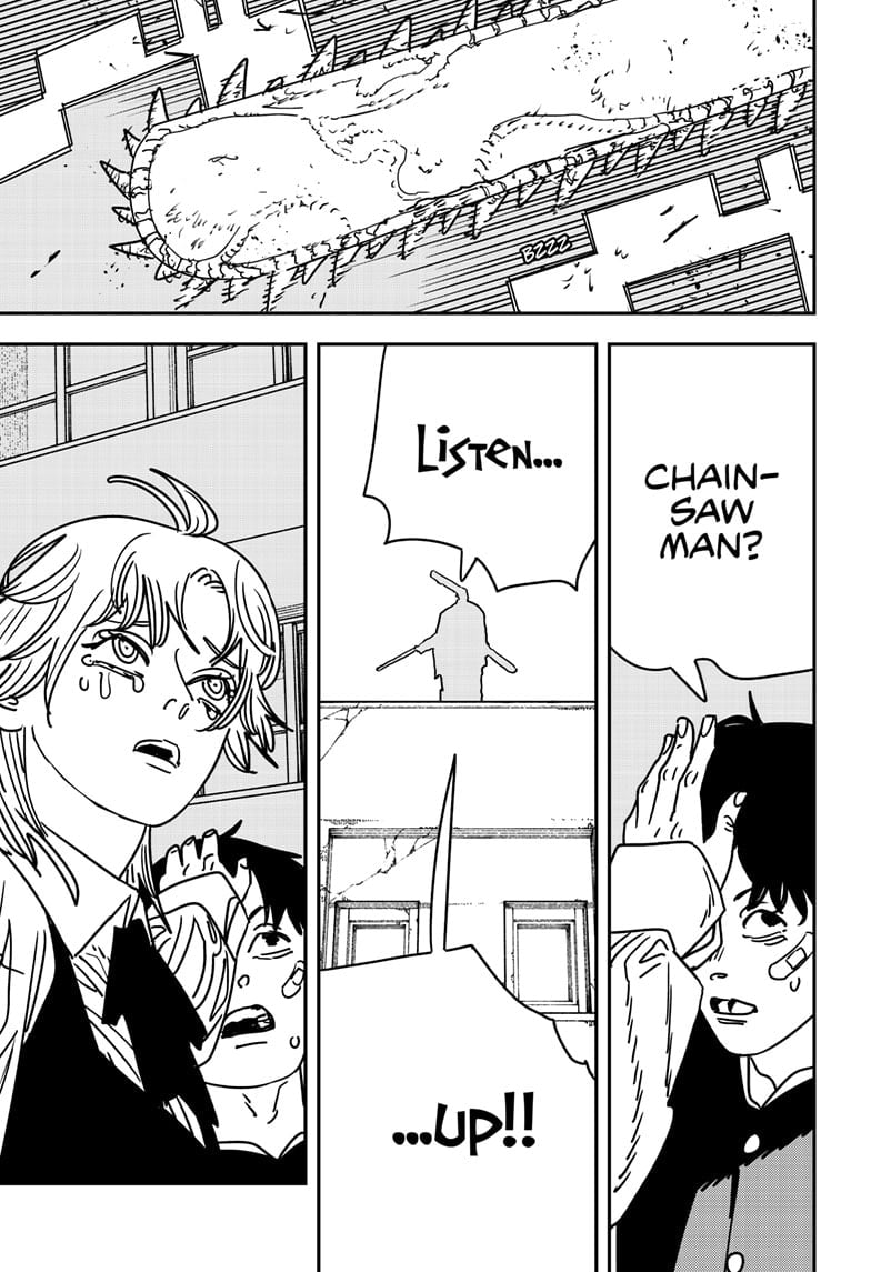 Chainsaw Man Manga Chapter 196 page 12 - Chainsaw Man to the Rescue! scene
