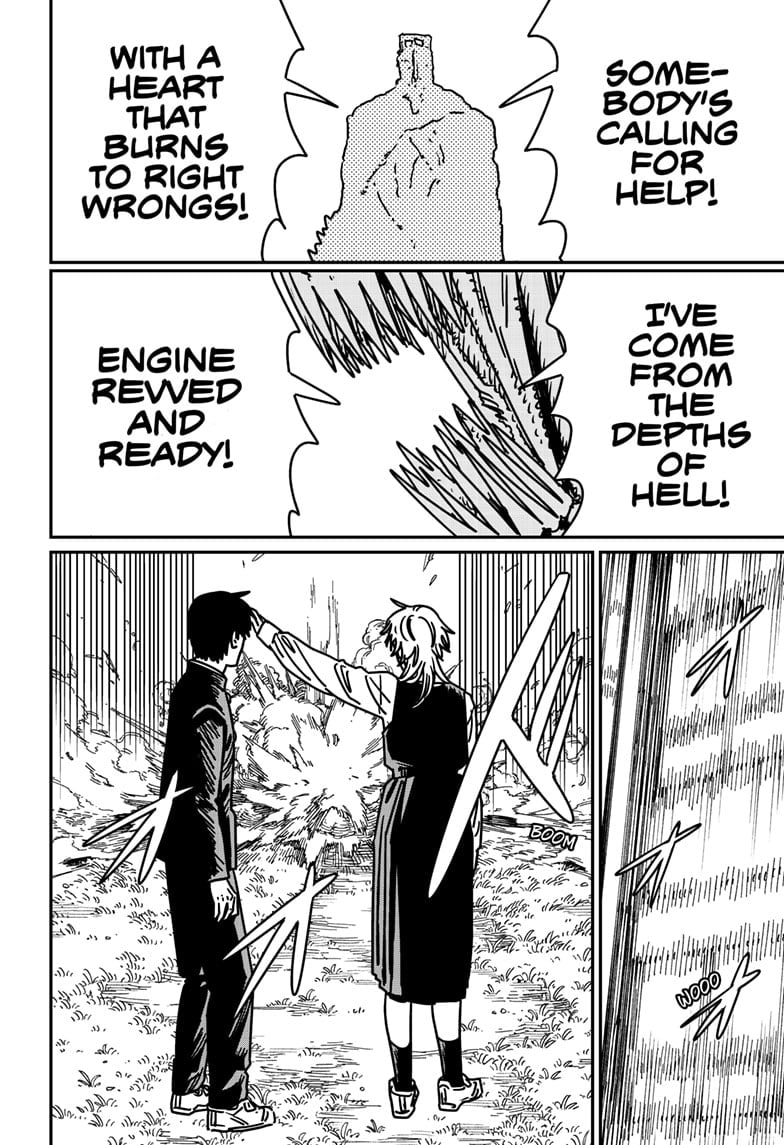 Chainsaw Man Manga Chapter 196 page 13 - Chainsaw Man to the Rescue! scene